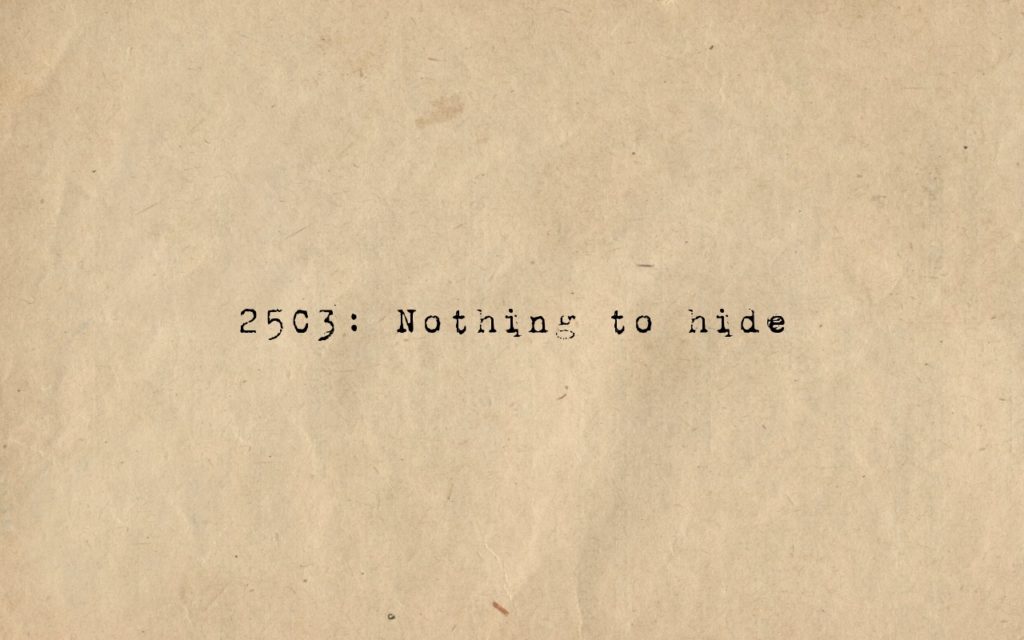 25C3: Nothing to hide